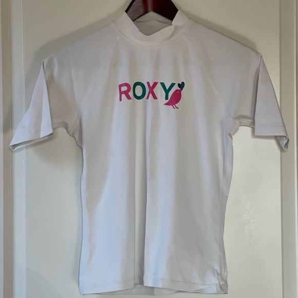Roxy White Short Sleeve Rash Guard - Picture 4 of 7
